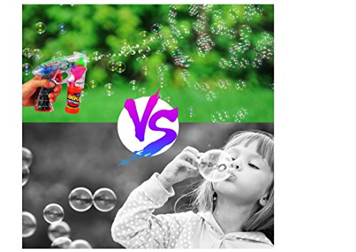 Bubble Blower Machine Light Up Bubble Gun Blaster, - Cool and Fun LED toy Blaster Bubble Gun Blower - Novelty & Gag Toys, Party Favor, Bag Stuffer, Giveaway, Gifts, (2 Light up Bubble Gun Blaster) - Thumbnail 2