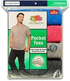 Fruit of the Loom Men's Cotton Pocket Crewneck Undershirts Tanks T-Shirts
