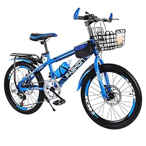 22 inch kinderfiets, kindermountainbike met dubbele schijfrem, frame van koolstofhoudend staal, antislip en slijtvaste…