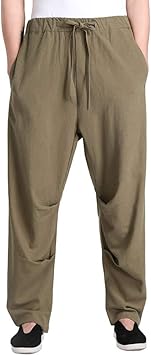 Amazon Co Jp メンズ カンフーズボン ウェストゴム式 無地 カンフーパンツ カンフー服 チャイナ服 太極拳服 武術服 功夫服 唐装 チャイナ風 中華風 ボトムス 春夏秋 カジュアル シンプル シャンハイライフスタイルショップ 服 ファッション小物