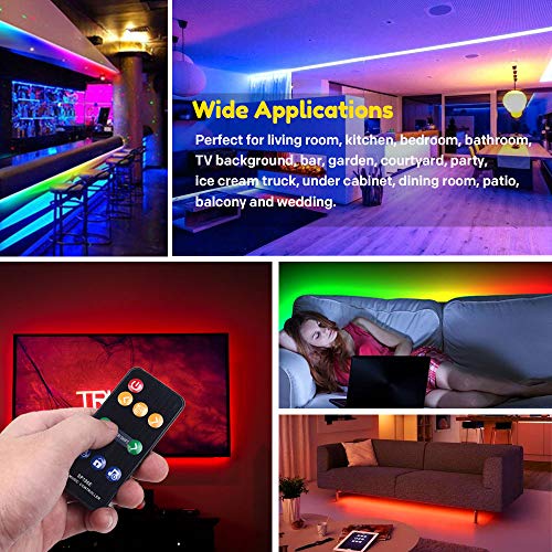 Sanwo Led Strip Lights Music Sync, 32.8 Feet Dream Color LED Light