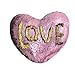 Mermaid Throw Pillows Two-color Reversible Sequins Mermaid Heart-Shaped Pillow Cover with Insert 13''×15'' (Pink+Glod)