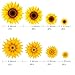 22Pcs DIY Sunflower Wall Sticker 3D Yellow Flower Wall Decals Peel and Stick Removable Wall Art Decor Nursery Daisy Floral Stickers for Kids Baby Living Room Decoration