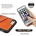 iPhone 8/7 Leather Wallet Case, Retro Shaw Protective Card Holder Slot Cover for iPhone 8/7- Brown
