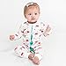 Colored Organics Baby Unisex Peyton Long Sleeve Organic Sleeper - White/Floral Dot Print - 6-12M