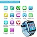 GPS Waterproof Kids Smart Watch for Students, Girls Boys Touch Screen Smartwatch with GPS/LBS Tracker Voice Chat One-Key SOS Help Anti-Lost Calling Phone Watches (S16 Blue)
