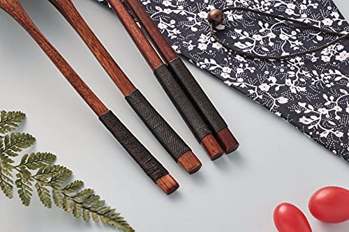 Diaertiny-Wooden-Spoon-Fork-Chopsticks-Tableware-Set-Japanese-Style-Flatware-Set-Portable-Utensils-Cutlery-Set-with-Pouch-for-HomeTravelCampingPicnicOffice