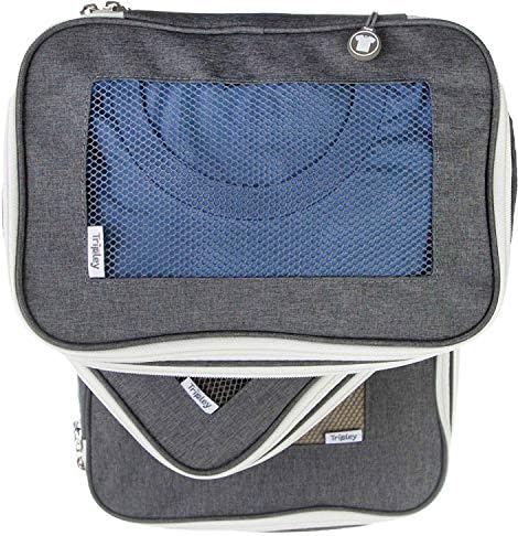 Compression Packing Cubes with Space-Saving Double Zipper, Set of 3 Durable Compression Cubes