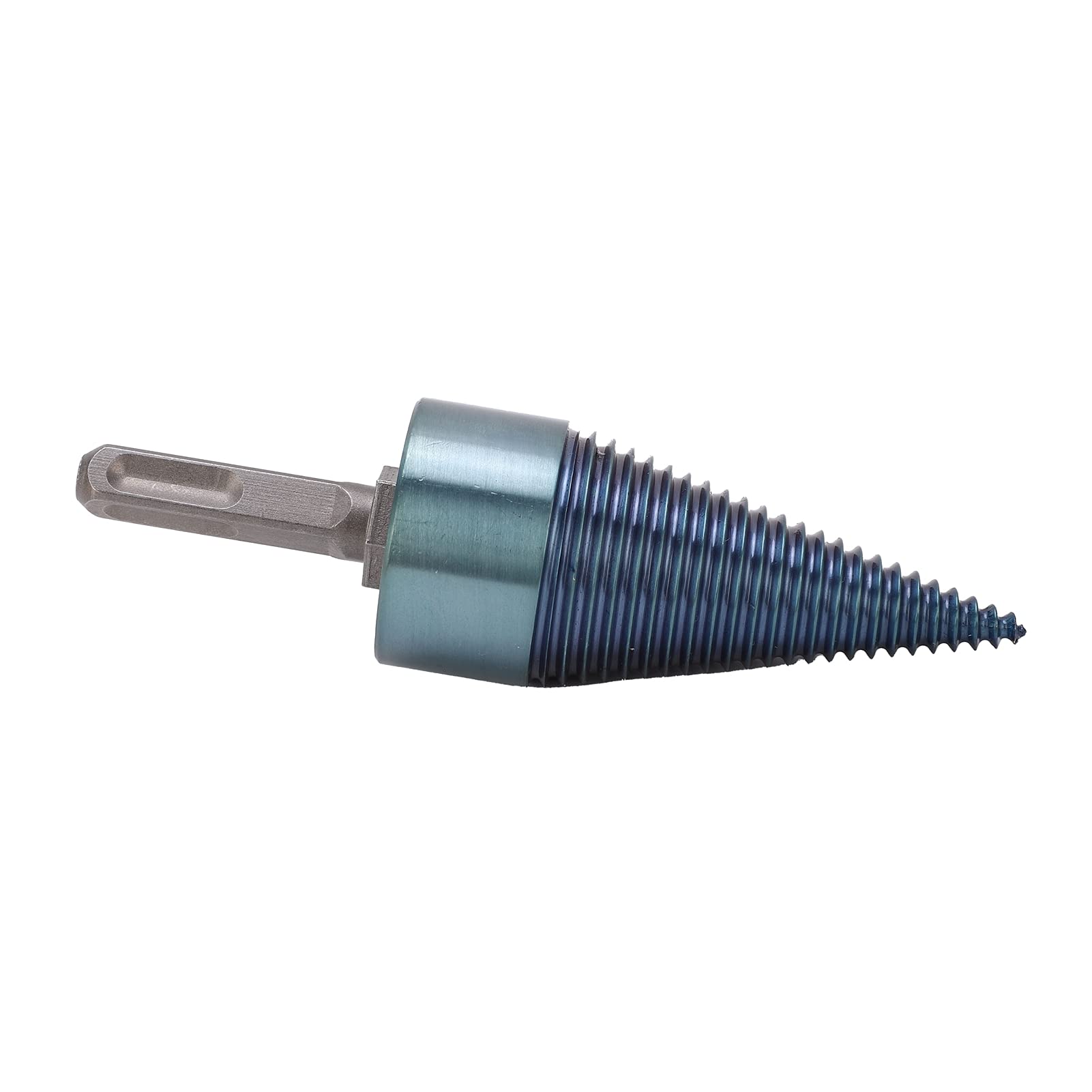 Log Splitter Bit Firewood Splitter with 42mm Width Twist and 45x10mm Hex Shank, Tree Stump Breaker Wood Cone Punch Drill Bit for Wood Splitting