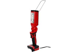【18W・6500K】 Cordless LED Work Light Compatible with Milwaukee M18 18V Battery, Portable Flashlight Lamp SOS Mode Strobe Light