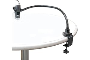 Dino-Lite RK-02 Desk Clamp Flex Arm Stand, Adjustable Gooseneck – 23" Reach, Fits Desks Up to 3" Thick