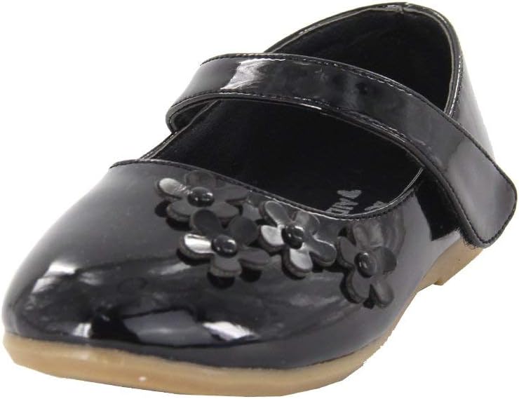 Maxu Spring Autumn PU GirlsDressy Flats with Flowers (Toddler/Little Kid/Big Kid)