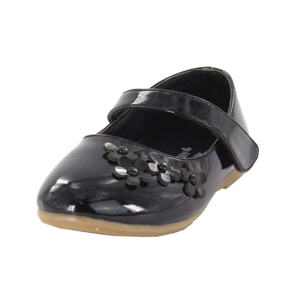 Maxu Spring Autumn PU GirlsDressy Flats with Flowers (Toddler/Little Kid/Big Kid)