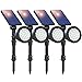 DBF Solar Outdoor Lights, 600LM Solar Spot Lights Outdoor Waterproof, 2-in-1 Adjustable Landscape Spotlights LED Flag Pole Light for Garden Yard Driveway Garage Pool Patio(Cool White, 4 Pack)