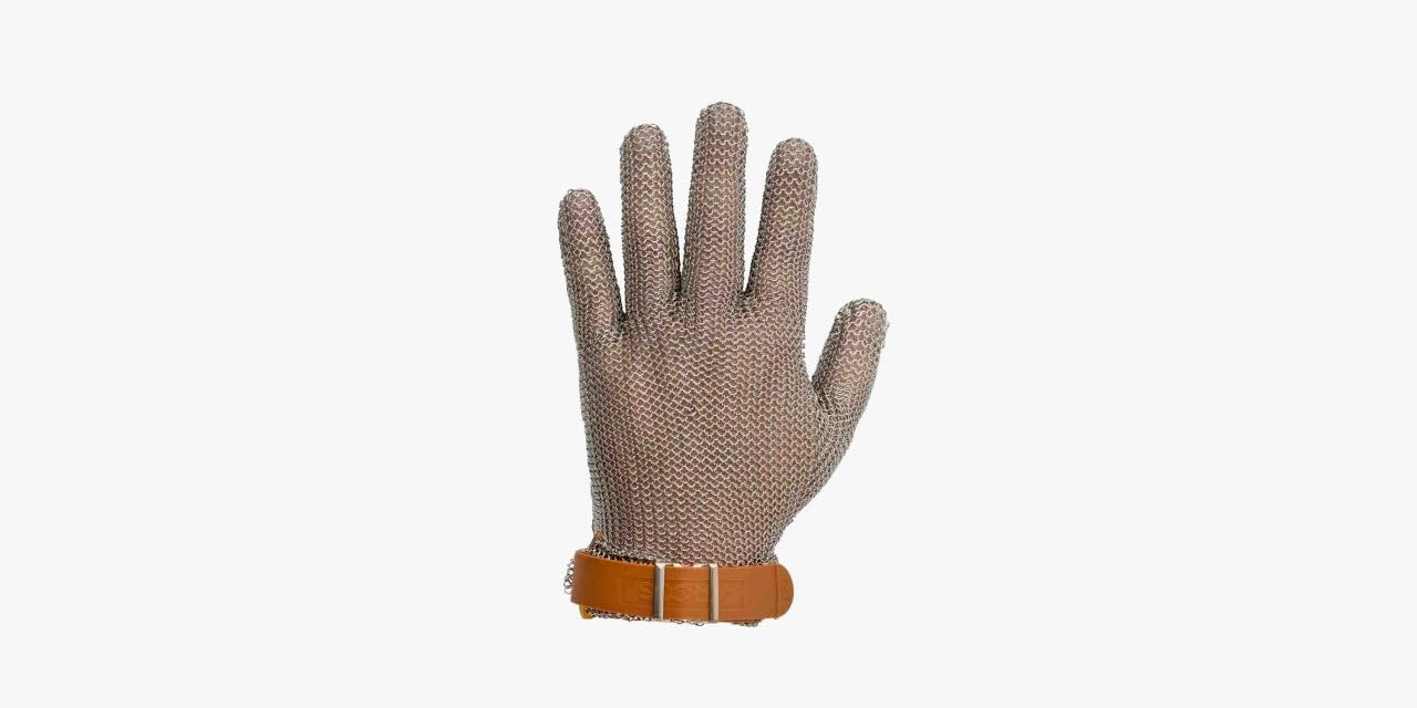 Arcos Safety Gloves - Chainmail Glove Safety Glove - Stainless Steel Size XXS 8" - Grey Color