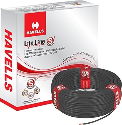 Havells Lifeline Cable WHFFDNKA11X5 1.50 sq mm Wire (Black)