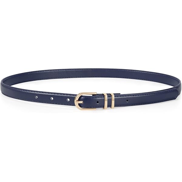 OKA Leather Skinny Women Belt Thin Waist Belts Extra Thin PU  display picture 3