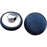 20 Pcs Satin Covered Metal Shank Buttons Cloth Buttons for Wedding Dress Tuxedo Suits