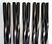 Happy Sales 5 Pairs Spiral Wooden Chopstick Set Black