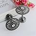 KISENG 1 Pair Clear Crystal Curtain Holdbacks Wall Mounted Tassel Curtain Tieback Hook Multi Use Wall Hook Coat Hanger (O Black gray)