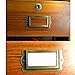SpzcdZa 12Pack 84 x 42mm Office Library File Drawer Cabinet Card Tag Label Card Holder Drawer Pull/Label Holders/Label Frames Card/Label Holder Modern Label Holders Metal Frame(Silver Tone)