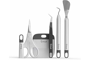 Cricut Basic Tool Set - 5-Piece Precision Tool Kit for Crafting and DIYs, Perfect for Vinyl, Paper & Iron-on Projects, Great Companion for Cricut Cutting Machines, Gray