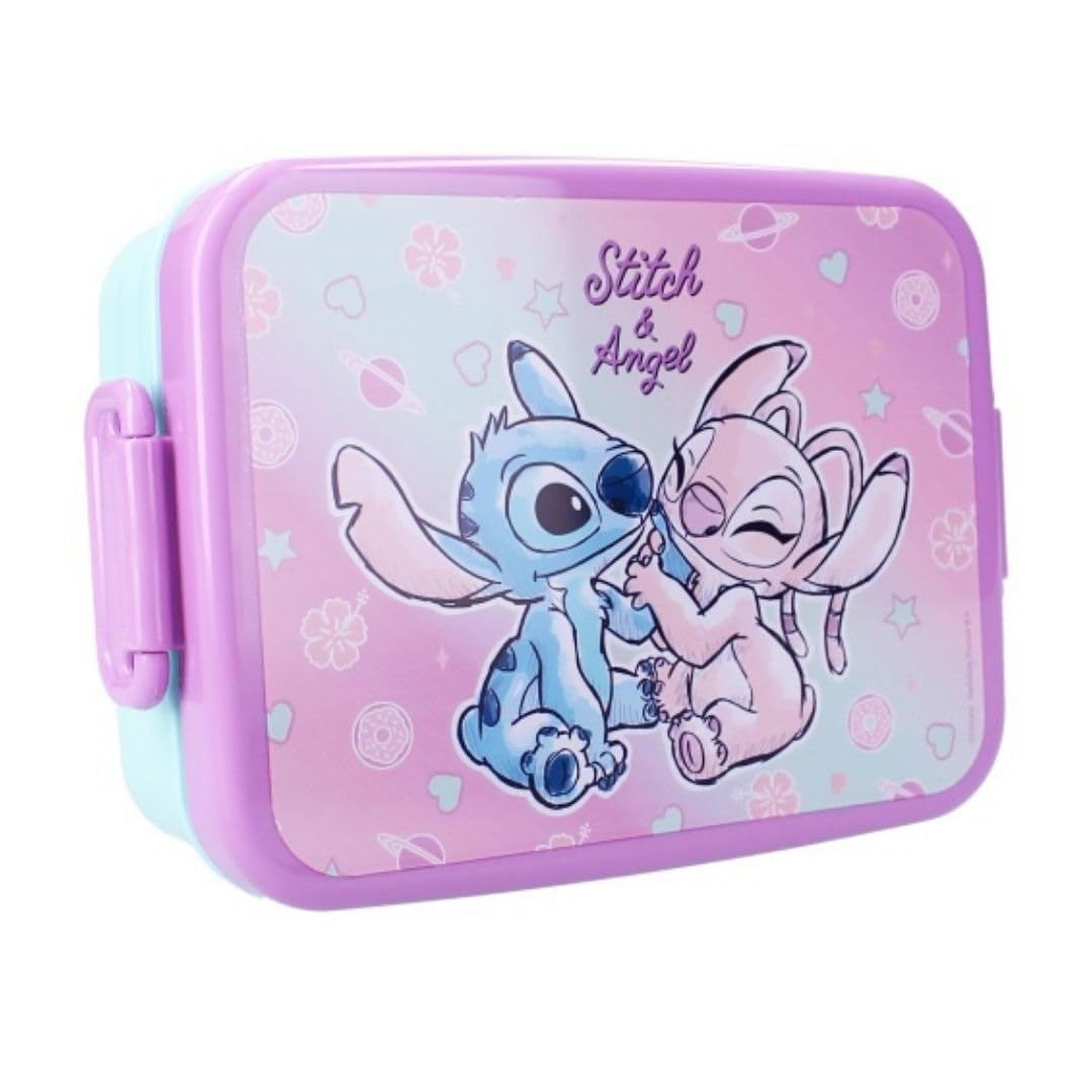 My sweety pop - Lunch box - Stitch - for children - nursery - school - holiday - meal - 16 cm - for girls - blue - gift idea