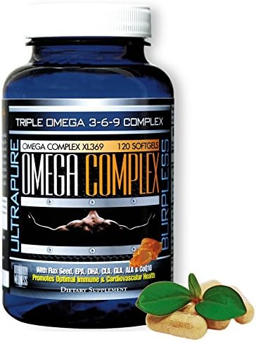 Triple Omega 3-6-9 Ultra Pure Blend with Fish Oil Concentrate, EPA, DHA, Flax Seed, GLA, CLA and CoQ10
