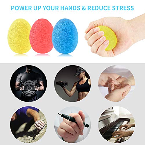 Newlemo-Antistressbaelle-handtrainer-3-Anti-Stress-baelle-und-3-fingertrainer-fuer-Erwachsene-und-Kinder-Stressabbau-Kraft-steigern-Geschicklichkeit-verbessern