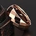 TUSEN JEWELRY 8mm Wedding Bands Rose Gold Plated on the Polished Facet Cut Shiny Tungsten Mens Ring