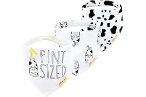 JN&LULU 3 Pack Newborn Baby Bibs Bandana Drool Bibs for Drooling Cotton Baby Gifts