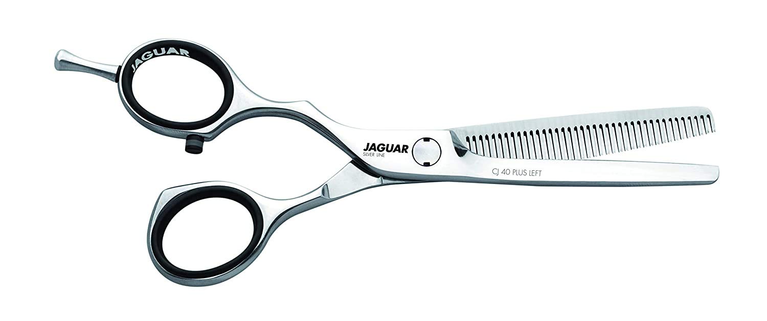 Jaguar Silver Line CJ 40 Plus Left Handed Hair Thinning Scissors, 5.25-Inch Length, 0.04102 kg