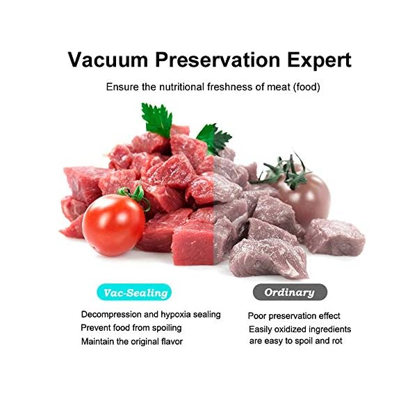 Vacuum Sealer,5 in 1 Automatic One-Touch Vacuum Sealer Machine with Built-in Cutter for Food Storage and Preservation…