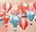 Hot Air Balloon Paper Lantern Chinese Japanese Paper Lamps Party Paper Lanterns Lantern Ball Lamps Decorations Christmas String Lights Rainbow Mixed Colors 13.8'', Set of 10