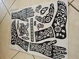 Self Adhesive Decal Stencils For Henna temporary tattoo