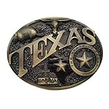 Modern Texas Belt Buckle Brass Heritage Western Star Bull Buckles Cowboy