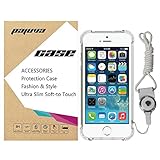 Apple iphone 6/6s Plus Case, Pajuva Transparent Air Cushion Shock Absorption Soft TPU Crystal Clear Protector Case Cover for iPhone 6/6S Plus 5.5 inch (Clear case + Lanyard)
