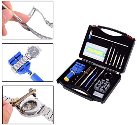 GZNIGHT 19 PCS Professional Watch Repair Tool Kit Set Link Remover Opener Spring Bar Tool Set With Carrying Case