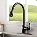 Antique Lead-free Solid Brass 1 or 3 Hole Single Handle Prep Pull Out Sprayer Oil Rubbed Bronze Kitchen Faucet, Kitchen Sink Faucet With Deck Plate