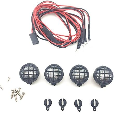 1/8 1/10 LED Light Cup 18mm Truck LED Fog Lamp Light Kits for RC 1:8 1:10 Tamiya AXIAL RC4WD Crawler Rock (4Pcs)