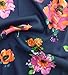 MITILLY Women's Halter Neck Boho Floral Print Chiffon Casual Sleeveless Short Dress Large Dark Blue