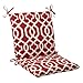 Pillow Perfect Trellis Indoor/Outdoor 1 Piece Solid Back Chair Cushion Set With Ties, 1 Count, 36.5