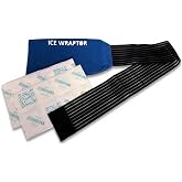 ICE WRAPTOR Reusable Adjustable Ice/Heat Wrap, with 2 Hydratable Ice Packs | Workout Joint Pain &amp; Sore Muscle Athletes Big and Small, Cold/Warm Wrap for Knee, Shoulder, Elbow, Ankle, Back, 57" Reach