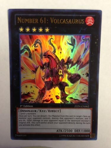 Yugioh Number 61 Volcasaurus Ultra Rare ZTIN-EN002 1st ed [Toy]