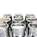Nellam Stainless Steel Magnetic Spice Jars - Bonus Measuring Spoon Set - Airtight Kitchen Storage Containers - Stack on Fridge to Save Counter & Cupboard Space - 9pc Organizers in Silver