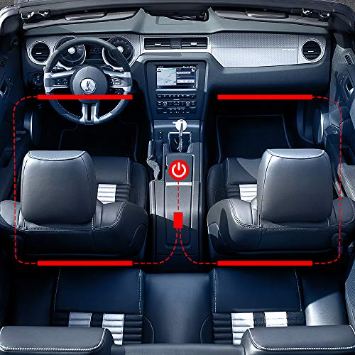 Interior Car Led Strip Lights - APP Controller Lighting Kits Multi-color Music Car Strip Light with Sound Active Function and Remote Controller - Thumbnail 5