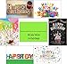 Blank Birthday Card Assortment Box Set 144 Count Pack in Bulk, Blank Interior, 24 of Each Design, 144 A6 Martian Green Envelopes, Card Size 4