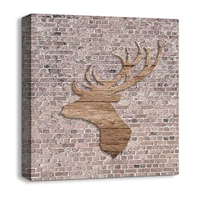 Canvas Wall Art Wood Feature Abstract Painting Artwork for Home Prints Framed - 12x12 inches