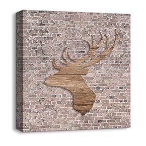 Canvas Wall Art Wood Feature Abstract...