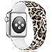 Haveda Floral Bands Compatible with Apple 4 Watch 44mm Series 4 Series 5, Comfortable Pattern iWatch 42mm Bands Womens Series 3 Series 2/1, Printed Silicone Sport Wristbands for Men Kids M/L Leopard